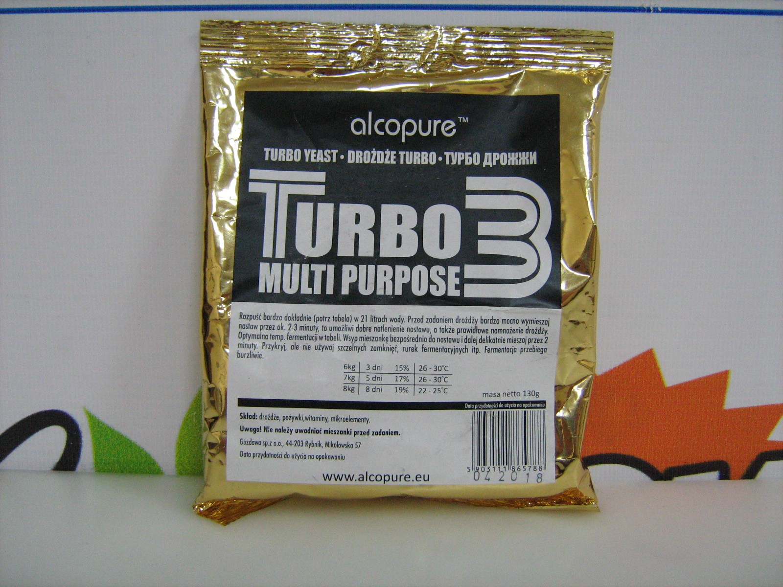 Дрожжи Alcopure Turbo 3