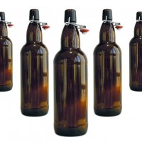 Бутылка с бугельной крышкой 0,75 литра (темное стекло)